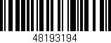 Código de barras (EAN, GTIN, SKU, ISBN): '48193194'