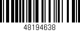 Código de barras (EAN, GTIN, SKU, ISBN): '48194638'