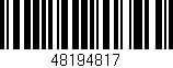Código de barras (EAN, GTIN, SKU, ISBN): '48194817'