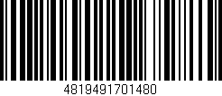 Código de barras (EAN, GTIN, SKU, ISBN): '4819491701480'
