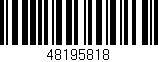 Código de barras (EAN, GTIN, SKU, ISBN): '48195818'