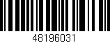 Código de barras (EAN, GTIN, SKU, ISBN): '48196031'