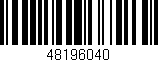Código de barras (EAN, GTIN, SKU, ISBN): '48196040'