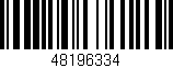 Código de barras (EAN, GTIN, SKU, ISBN): '48196334'