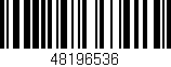 Código de barras (EAN, GTIN, SKU, ISBN): '48196536'