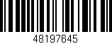 Código de barras (EAN, GTIN, SKU, ISBN): '48197645'