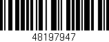 Código de barras (EAN, GTIN, SKU, ISBN): '48197947'