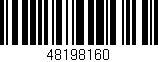 Código de barras (EAN, GTIN, SKU, ISBN): '48198160'