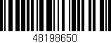 Código de barras (EAN, GTIN, SKU, ISBN): '48198650'