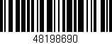 Código de barras (EAN, GTIN, SKU, ISBN): '48198690'