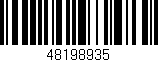 Código de barras (EAN, GTIN, SKU, ISBN): '48198935'