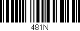 Código de barras (EAN, GTIN, SKU, ISBN): '481N'