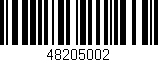Código de barras (EAN, GTIN, SKU, ISBN): '48205002'