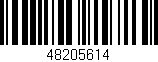 Código de barras (EAN, GTIN, SKU, ISBN): '48205614'