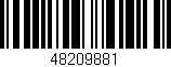 Código de barras (EAN, GTIN, SKU, ISBN): '48209881'