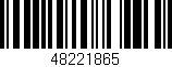 Código de barras (EAN, GTIN, SKU, ISBN): '48221865'
