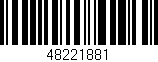 Código de barras (EAN, GTIN, SKU, ISBN): '48221881'
