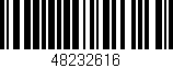 Código de barras (EAN, GTIN, SKU, ISBN): '48232616'