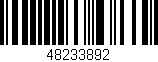 Código de barras (EAN, GTIN, SKU, ISBN): '48233892'