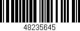 Código de barras (EAN, GTIN, SKU, ISBN): '48235645'