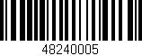 Código de barras (EAN, GTIN, SKU, ISBN): '48240005'