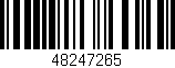 Código de barras (EAN, GTIN, SKU, ISBN): '48247265'