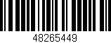 Código de barras (EAN, GTIN, SKU, ISBN): '48265449'