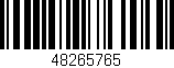 Código de barras (EAN, GTIN, SKU, ISBN): '48265765'