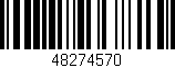 Código de barras (EAN, GTIN, SKU, ISBN): '48274570'