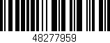 Código de barras (EAN, GTIN, SKU, ISBN): '48277959'