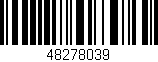 Código de barras (EAN, GTIN, SKU, ISBN): '48278039'