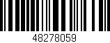 Código de barras (EAN, GTIN, SKU, ISBN): '48278059'