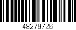 Código de barras (EAN, GTIN, SKU, ISBN): '48279726'