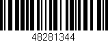 Código de barras (EAN, GTIN, SKU, ISBN): '48281344'