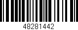 Código de barras (EAN, GTIN, SKU, ISBN): '48281442'