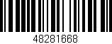 Código de barras (EAN, GTIN, SKU, ISBN): '48281668'