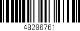 Código de barras (EAN, GTIN, SKU, ISBN): '48286761'