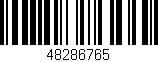 Código de barras (EAN, GTIN, SKU, ISBN): '48286765'