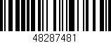 Código de barras (EAN, GTIN, SKU, ISBN): '48287481'