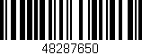 Código de barras (EAN, GTIN, SKU, ISBN): '48287650'