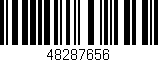Código de barras (EAN, GTIN, SKU, ISBN): '48287656'