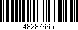 Código de barras (EAN, GTIN, SKU, ISBN): '48287665'