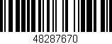 Código de barras (EAN, GTIN, SKU, ISBN): '48287670'