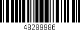 Código de barras (EAN, GTIN, SKU, ISBN): '48289986'