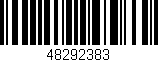 Código de barras (EAN, GTIN, SKU, ISBN): '48292383'