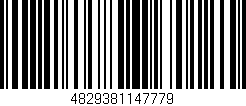 Código de barras (EAN, GTIN, SKU, ISBN): '4829381147779'