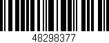 Código de barras (EAN, GTIN, SKU, ISBN): '48298377'