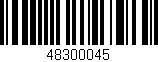 Código de barras (EAN, GTIN, SKU, ISBN): '48300045'