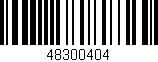 Código de barras (EAN, GTIN, SKU, ISBN): '48300404'