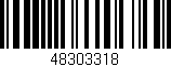 Código de barras (EAN, GTIN, SKU, ISBN): '48303318'